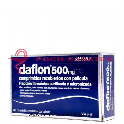 DAFLON 500 MG COMPRIMIDOS RECUBIERTOS CON PELÍCULA, 60 comprimidos