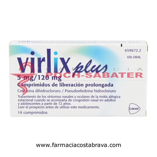 VIRLIX PLUS COMPRIMIDOS DE LIBERACION PROLONGADA  , 14 comprimidos