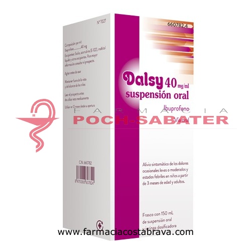 DALSY 40 mg/ml SUSPENSION ORAL , 1 frasco de 150 ml