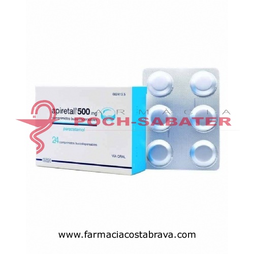 APIRETAL 500 mg COMPRIMIDOS BUCODISPERSABLES, 24 comprimidos