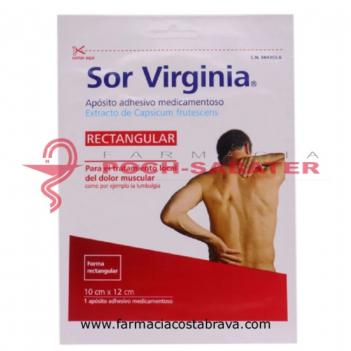 SOR VIRGINIA APOSITO ADHESIVO MEDICAMENTOSO, RECTANGULAR, 1 apósito