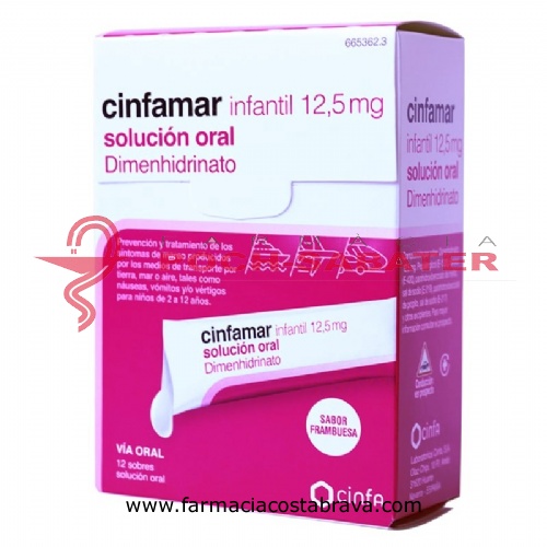 CINFAMAR INFANTIL 12,5 mg SOLUCION ORAL , 12 envases unidosis de 5 ml