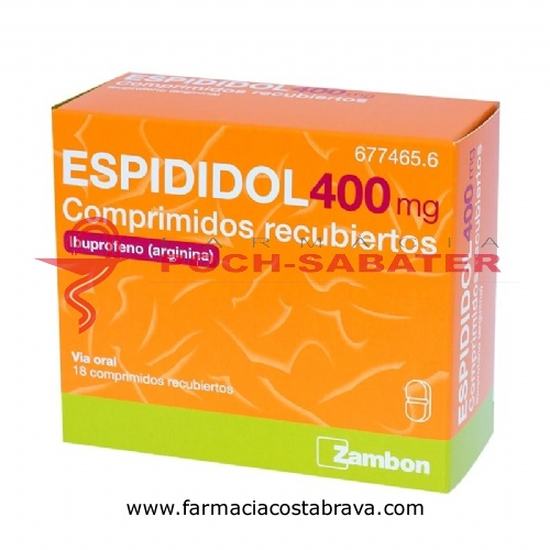 ESPIDIDOL 400 mg COMPRIMIDOS RECUBIERTOS, 18 comprimidos