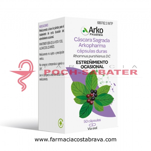 CÁSCARA SAGRADA ARKOPHARMA CÁPSULAS DURAS , 50 cápsulas