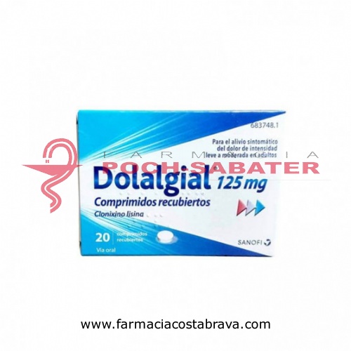DOLALGIAL CLONIXINO LISINA 125 mg COMPRIMIDOS RECUBIERTOS , 20 comprimidos