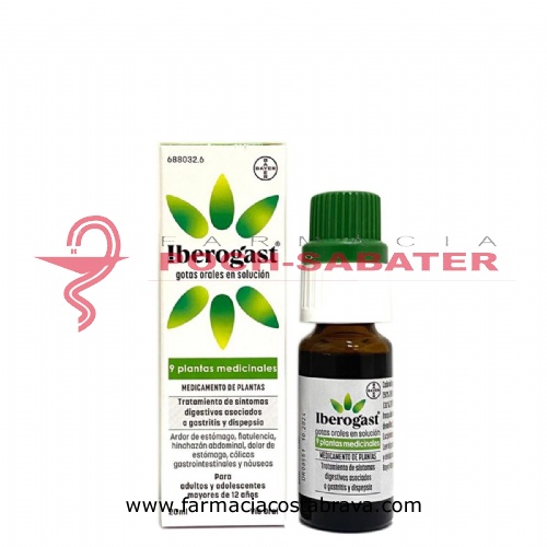 IBEROGAST GOTAS ORALES EN SOLUCION, 1 frasco de 20 ml
