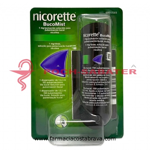 NICORETTE BUCOMIST 1 MG/PULSACION SOLUCION PARA PULVERIZACION BUCAL , 1x1 dispensador de 13,2 ml