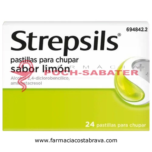 STREPSILS pastillas para chupar sabor limon, 24 pastillas