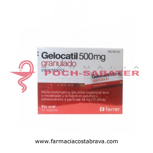 GELOCATIL 500 mg GRANULADO , 12 sobres