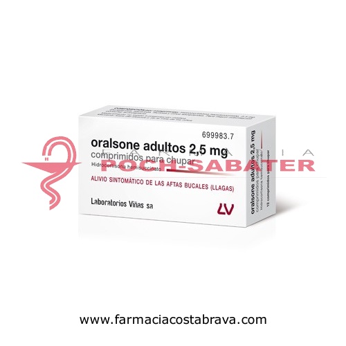 ORALSONE  ADULTOS 2,5 mg COMPRIMIDOS PARA CHUPAR, 12 comprimidos