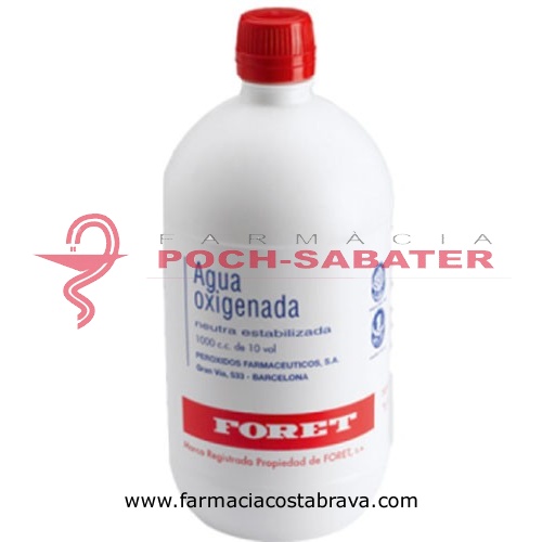 AGUA OXIGENADA FORET 3 %  solución cutánea y concentrado para solución bucal  , 1 frasco de 1.000 ml