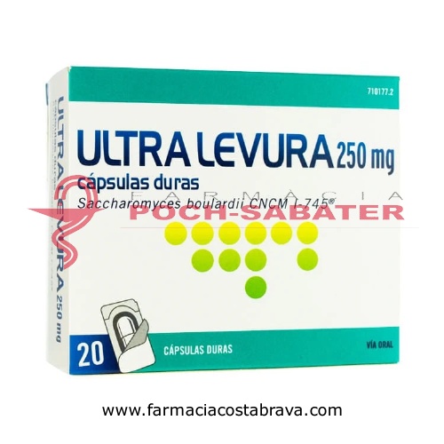 ULTRA-LEVURA 250 MG CAPSULAS DURAS , 20 cápsulas