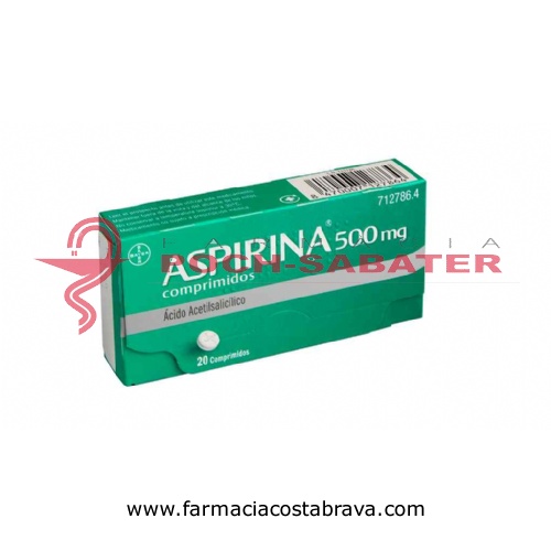 ASPIRINA 500 mg COMPRIMIDOS , 20 comprimidos