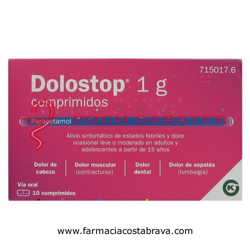 DOLOSTOP 1 G COMPRIMIDOS, 10 comprimidos