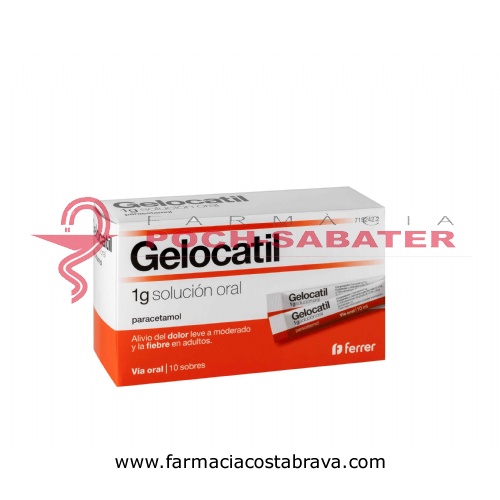 GELOCATIL 1 g SOLUCION ORAL,10 sobres