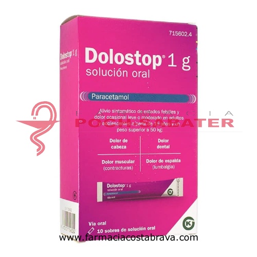 DOLOSTOP 1 G SOLUCION ORAL, 10 sobres