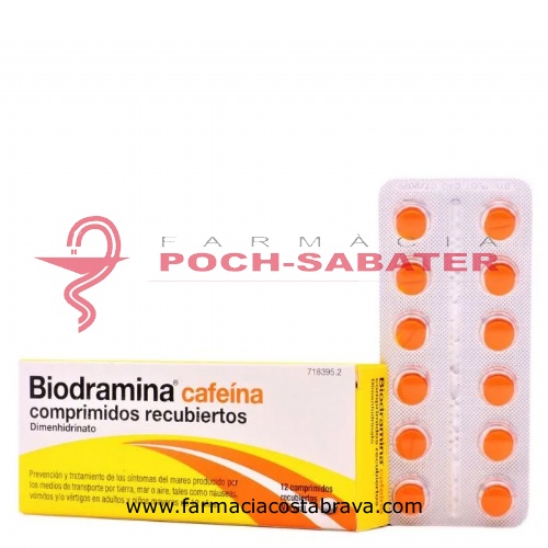 BIODRAMINA CAFEINA COMPRIMIDOS RECUBIERTOS , 12 comprimidos