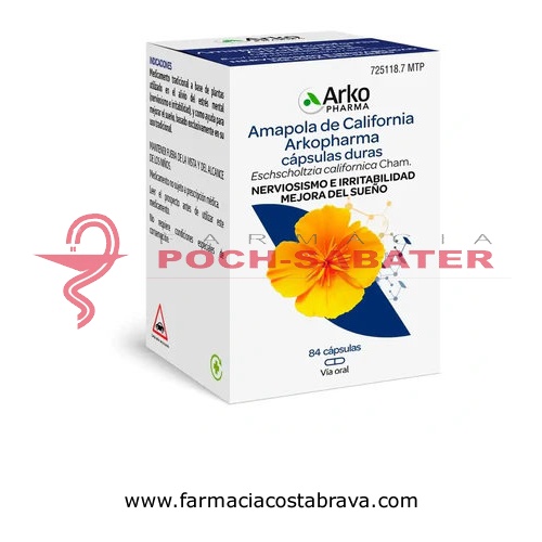 AMAPOLA DE CALIFORNIA ARKOPHARMA CAPSULAS DURAS , 84 cápsulas
