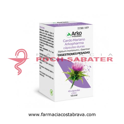 CARDO MARIANO ARKOPHARMA CAPSULAS DURAS, 45 cápsulas