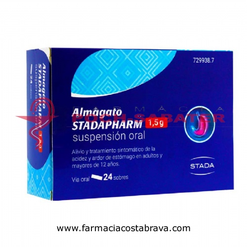 ALMAGATO STADAPHARM 1,5 G SUSPENSION ORAL 24 sobres