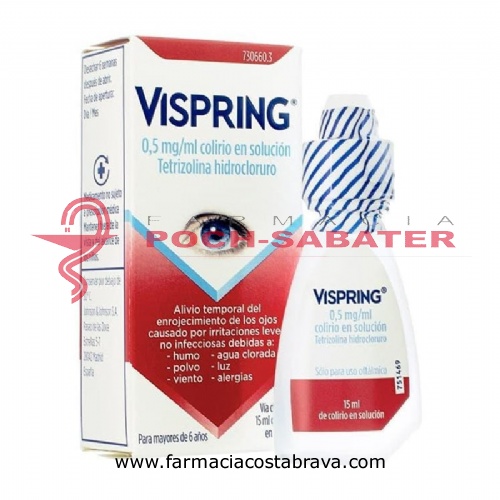 VISPRING 0,5 MG/ML COLIRIO EN SOLUCION , 1 frasco de 15 ml