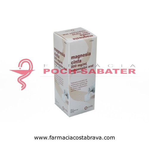 MAGNESIA CINFA 200 mg/ ml SUSPENSION ORAL, 1 frasco de 260 ml
