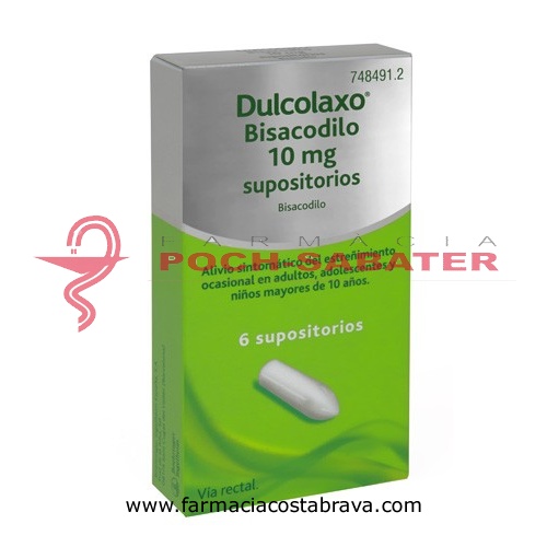DULCOLAX BISACODILO 10 MG SUPOSITORIOS, 6 supositorios