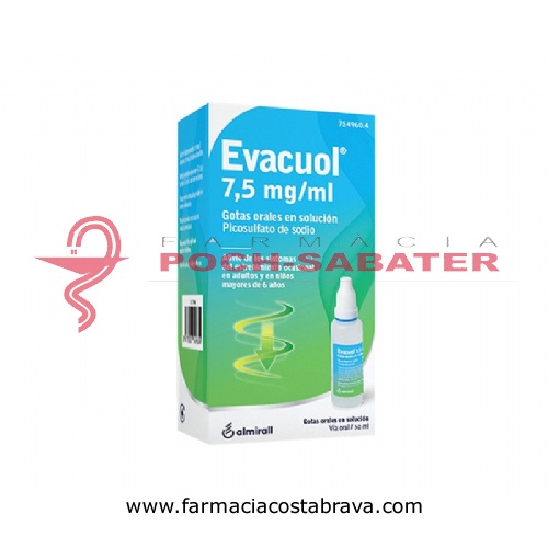 EVACUOL 7,5 mg/ml Gotas orales en solución , 1 frasco de 30 ml