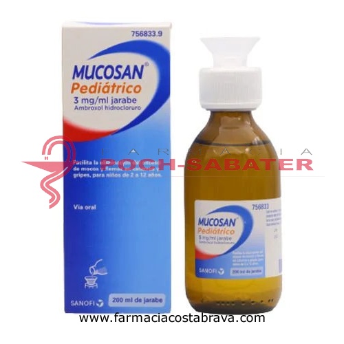 MUCOSAN PEDIATRICO 3 mg/ml JARABE , 1 frasco de 200 ml