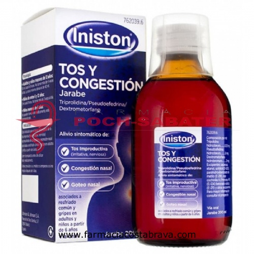 INISTON TOS Y CONGESTION JARABE , 1 frasco de 200 ml