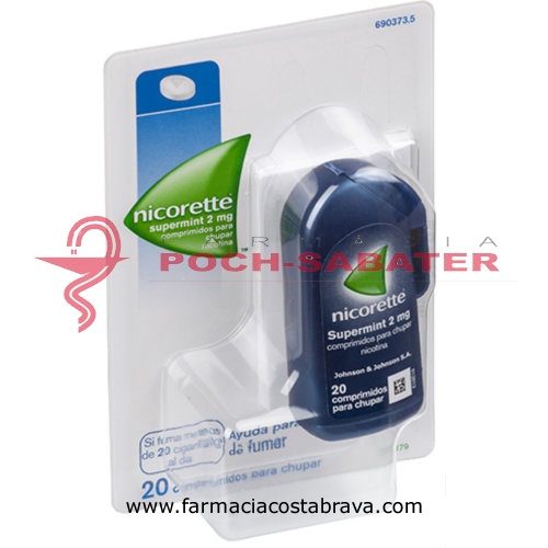 NICORETTE SUPERMINT 2 mg COMPRIMIDOS PARA CHUPAR EFG, 40 comprimidos (1x40)