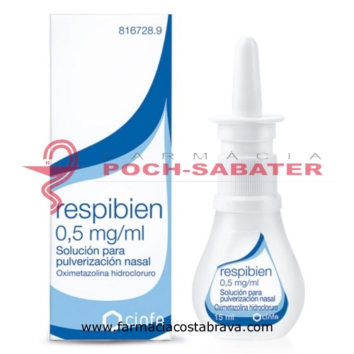 RESPIBIEN 0,5 mg/ml solución para pulverización nasal , 1 envase pulverizador de 15 ml