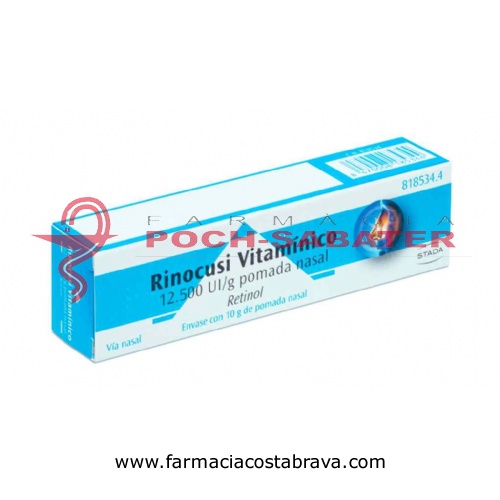 RINOCUSI VITAMÍNICO 12.500 UI/g POMADA NASAL, 1 tubo de 10 g