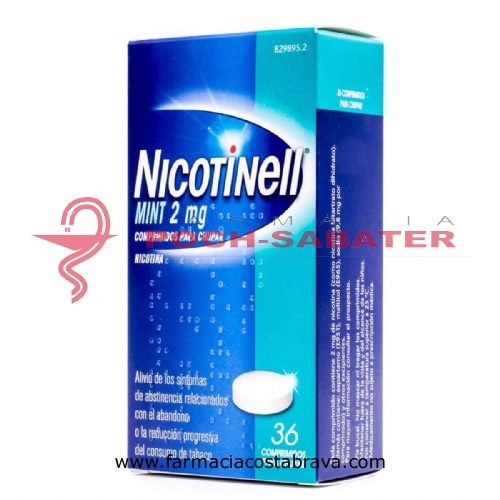 NICOTINELL MINT 2 mg COMPRIMIDOS PARA CHUPAR, 36 comprimidos