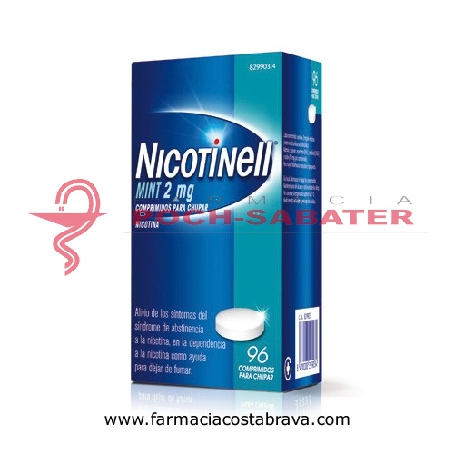 NICOTINELL MINT 2 mg COMPRIMIDOS PARA CHUPAR, 96 comprimidos