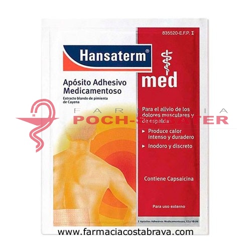 HANSATERM 4,8 MG APÓSITO ADHESIVO MEDICAMENTOSO 2 apositos 12 x 18 cm