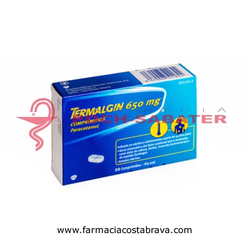 TERMALGIN 650 mg COMPRIMIDOS, 20 comprimidos