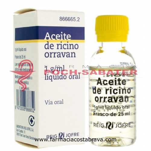 ACEITE RICINO ORRAVAN 1G/ML LIQUIDO ORAL, 1 frasco de 25 ml