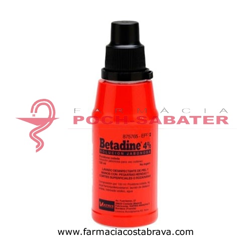 BETADINE JABONOSO 40 MG/ML SOLUCION CUTANEA, 1 frasco de 125 ml