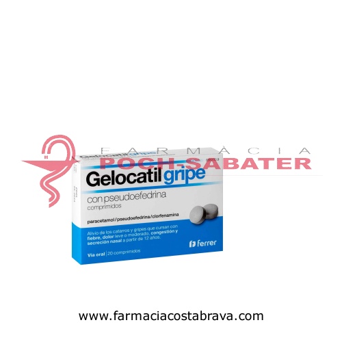 GELOCATIL GRIPE CON PSEUDOEFEDRINA COMPRIMIDOS, 20 comprimidos