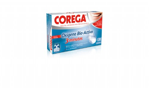 COREGA OXIGENO BIO-ACTIVO - LIMPIEZA PROTESIS DENTAL (30 TABLETAS)