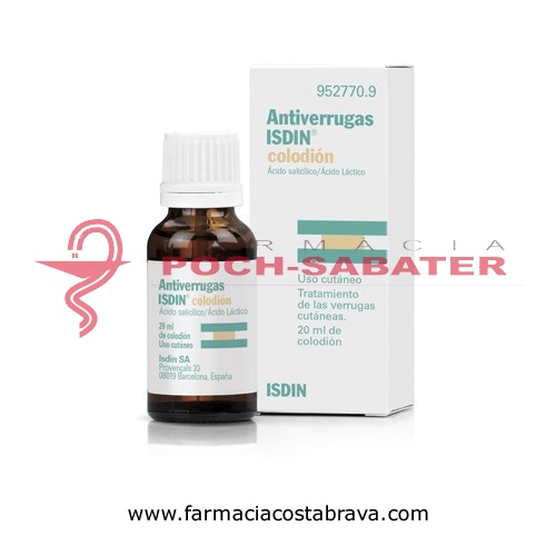 ANTIVERRUGAS ISDIN COLODION , 1 frasco de 20 ml