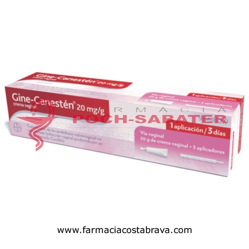 GINE-CANESTEN 20 mg/g CREMA VAGINAL , 1 tubo de 20 g