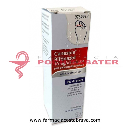 CANESPIE BIFONAZOL 10 mg/ml SOLUCION PARA PULVERIZACION CUTANEA , 1 frasco de 30 ml