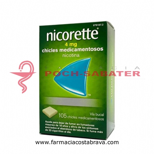 NICORETTE 4 mg CHICLES MEDICAMENTOSOS, 105 chicles