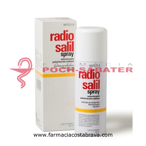 RADIO SALIL SPRAY SOLUCION PARA PULVERIZACION CUTANEA , 1 envase a presión de 130 ml