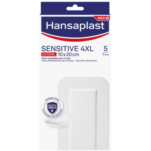 Hansaplast sensitive 4xl - aposito esteril (5 unidades 20 cm x 10 cm)