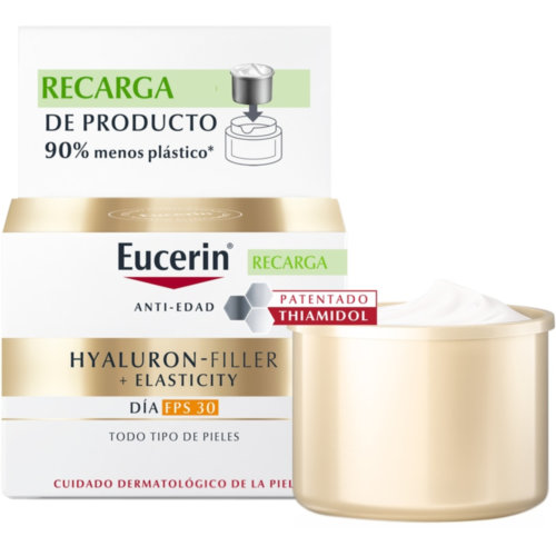 Eucerin hyaluron filler + elasticity dia fps 30  1 envase 50 ml refill