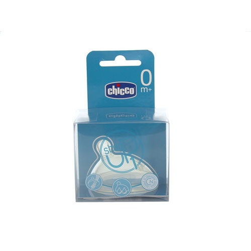 Tetina silicona - chicco step up 1 b ancha flujo medio (0 m +)