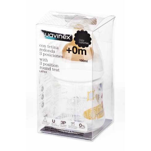 BIBERON PP BOCA ANCHA T LATEX 3 POSICIONES - SUAVINEX (150 CC)